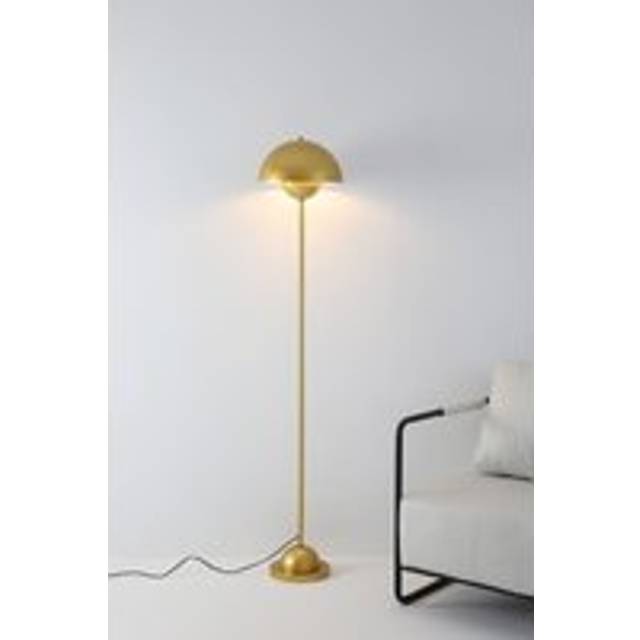 Living And Home Modern Matt Brushed Golden Floor Lamp - One Size
