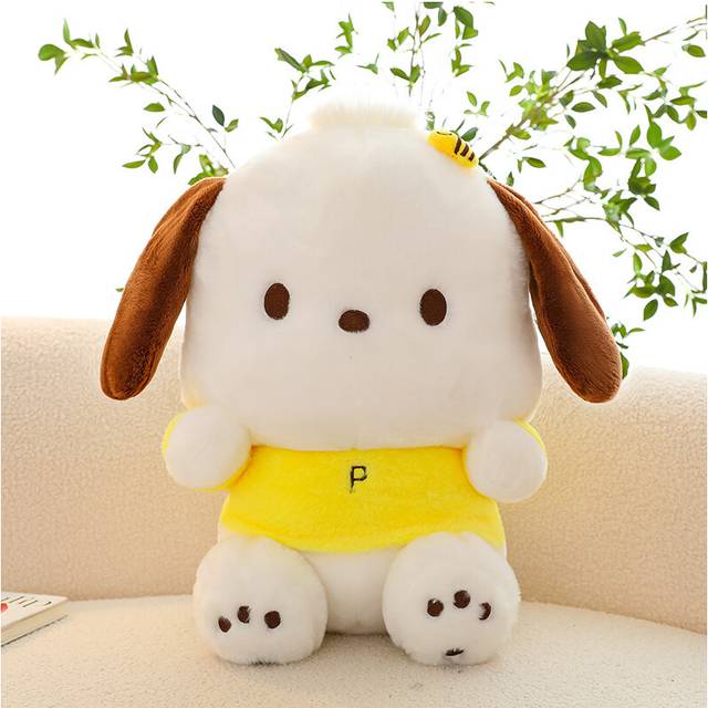 (Yellow, 45cm/17.72in) Charming Pochacco Plush Dog Adorable Cartoon Stuffed Toy For Birthdays And Festive Gifts