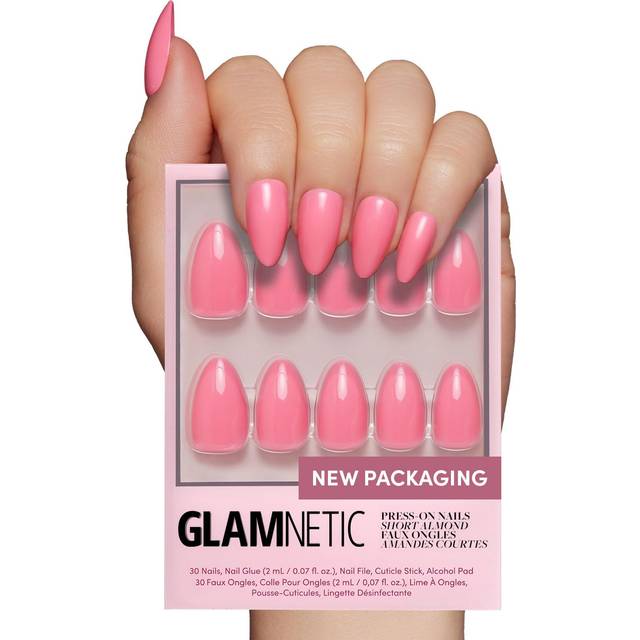 Glamnetic - Press On - Flamingo Pink - Short Almond
