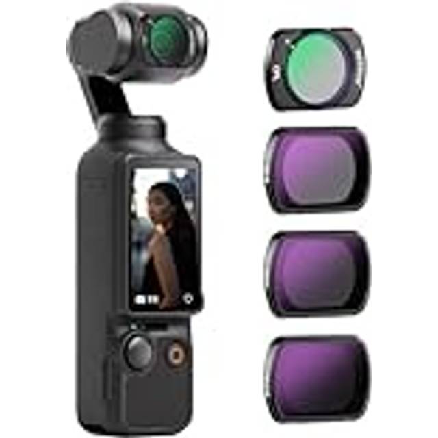 NEEWER HD CPL ND16 ND64 ND256 filtersats kompatibel med DJI OSMO Pocket 3 Creator Combo Accessoarer Magnetisk actionkamera neutral densitet polariserande filter optiskt glas aluminiumram