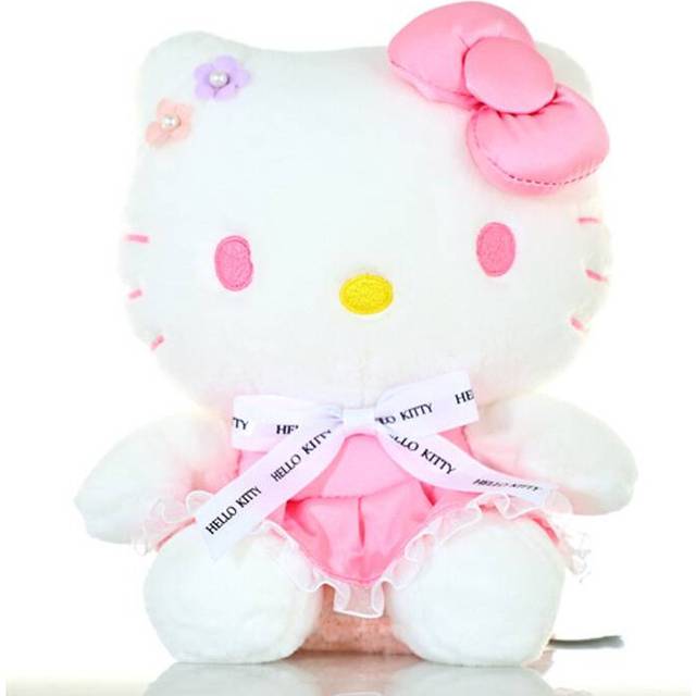 (Flowers Pink, 20cm/7.87in) Kitty Sanrio Hello Plush Toy Cartoon Stuffed Doll Decoration Kids Birthday Gift
