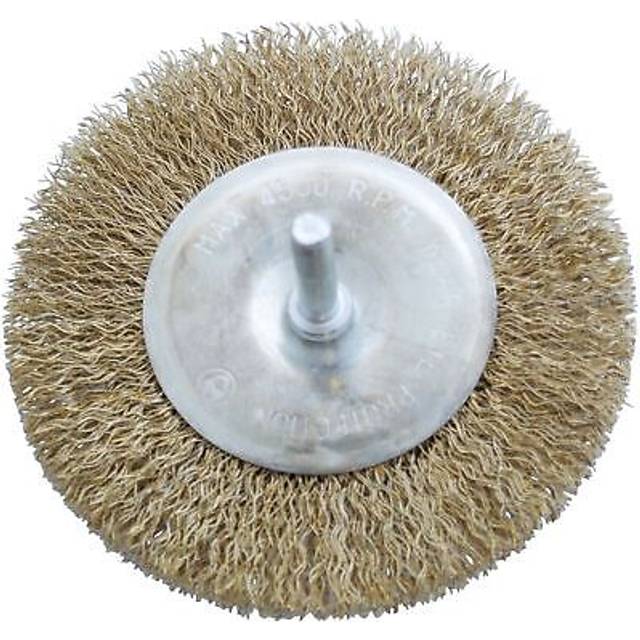 4" rotary drill brass wire brush wheel cup twisted metal sanding rust removal