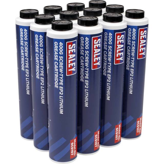 12 PK 400g Screw-Type EP2 Lithium Grease Cartridge - M33 x 2.5mm Thread - Gun