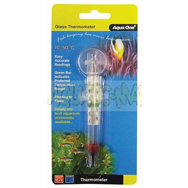 Aqua one glass aquarium fish tank thermometer