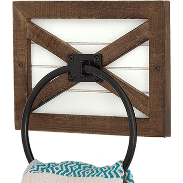 Autumn Alley Farmhouse Decor Hand Towel Ring for Bathroom - Rustic Tow
