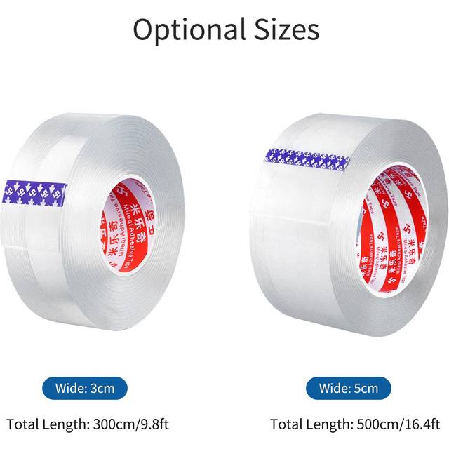 Nano Tape Heavy Duty Double Sided Mounting Adhesive Tape Washable Removable Tapes for Indoor 3cm x 3m transparent