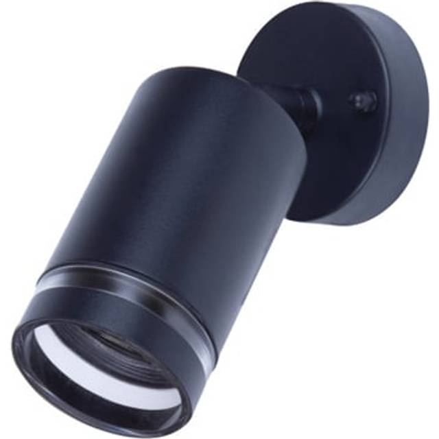 Integral Outdoor Stainless Steel Adjustable GU10 Wall Spotlight Light Black