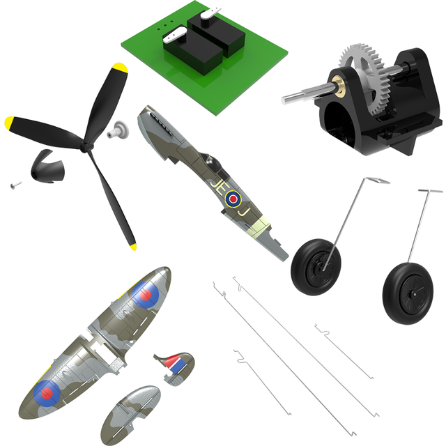 Original Eachine Spitfire 400mm Mini Airplane RC Spare Parts Accessories Propeller Receiver Landing Gear Gearbox Fuselag