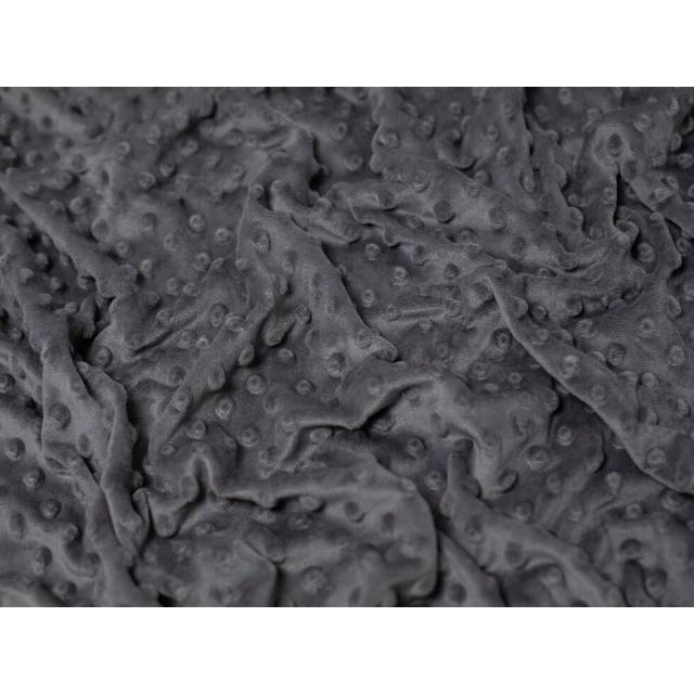 Minerva Core Range Heavy Embossed Dimple Plush Fleece Fabric Dark Grey