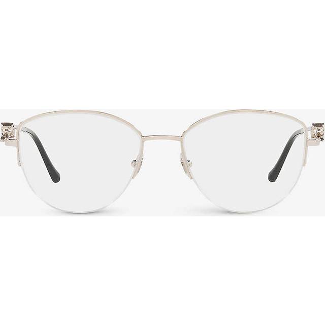 Cartier Womens Silver Ct0280o Cat-eye Metal Sunglasses - SILVER