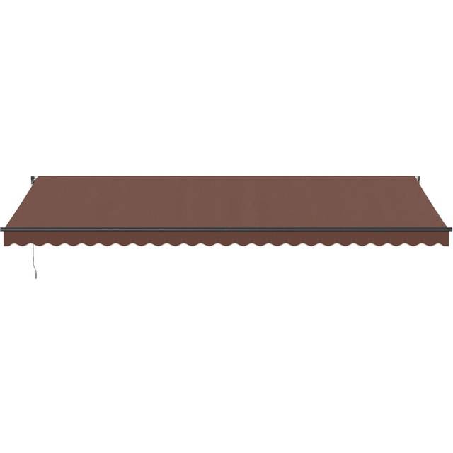 (brown, 600 x 350 cm) vidaXL Retractable Awning Canopy Outdoor Awning Folding Arm with Wind Sensor