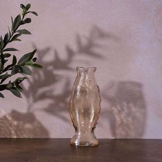Hestia Fish Glass Vase - Clear
