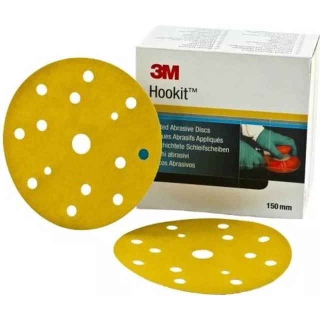 3M Hookit 255P+ Sliprondellsats, excenterslip 50449 150 P240 - guld