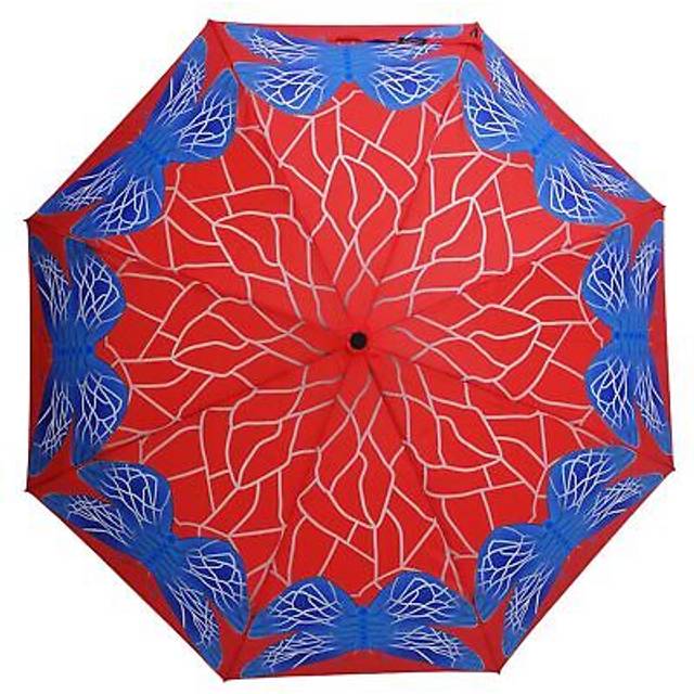 Stormking Auto Open & Close Folding Umbrella - Art Collection - Stained Glass Butterfly