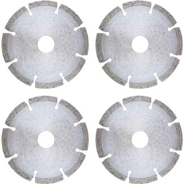 4PCS 115mm Diamond Cutting Discs for Angle Grinder Granite Marble Concrete Wet ? Dry Cutting Disc 115x22.23mm, Silver