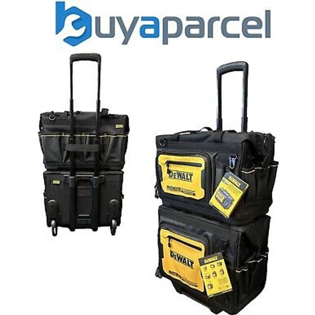 "Dewalt Pro Rolling Wheeled Tool Bag Case Soft Storage Stackable + 20"" Tool Bag"