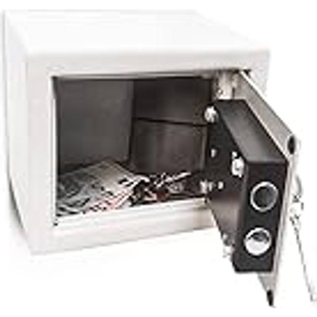 Relaxdays - Home/Office Mini Steel Safe With 2 Locking Bolts & 2 Keys Free-Standing Or Wall Mounted 23 x 17 x 17 cm