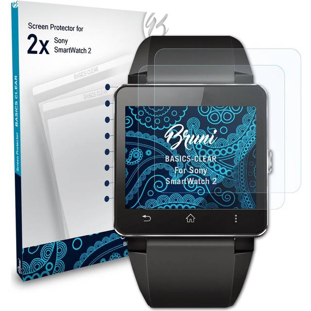 Bruni 2x protective film for sony smartwatch 2 screen protector
