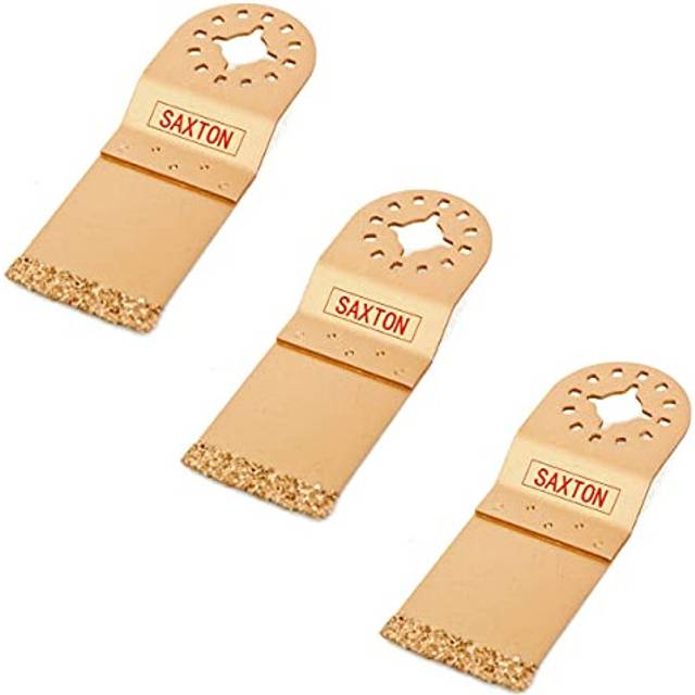 3 x Saxton 35mm Carbide End Cut Blade Fein Multimaster Bosch Makita Oscillating Multitool
