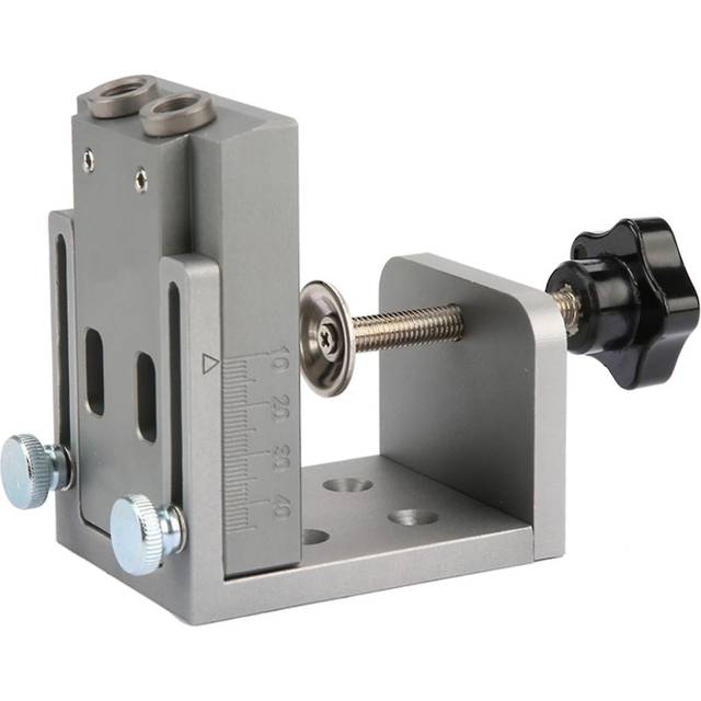Mini Style Pocket Hole Jig Kit For Wood Working Step Drill Bit Set