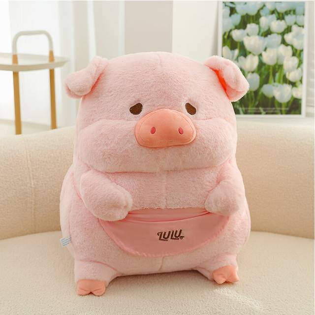 (55cm) Pig Snuggly Lulu Plush Toy Soft Pink Stuffed Animal Cute Companion For Kids