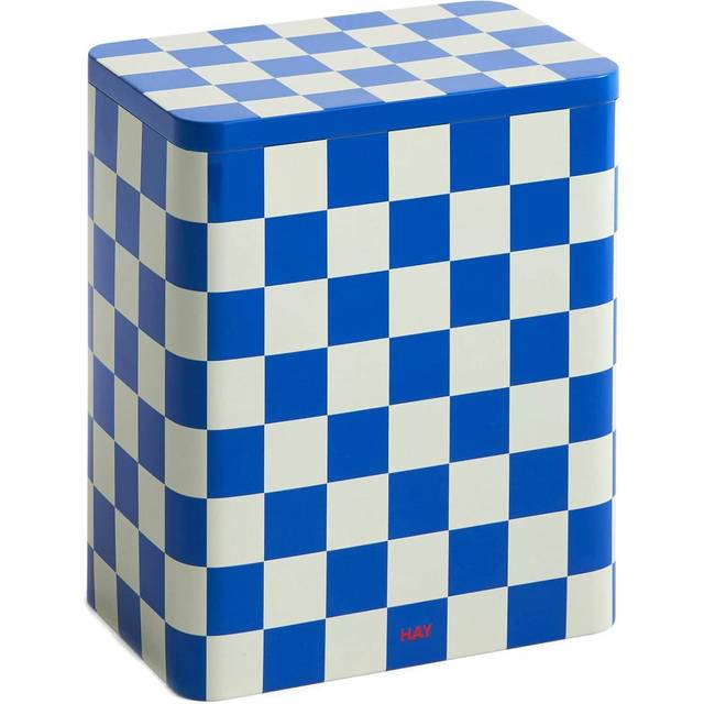 HAY HAY Tin Container large Blue-off white