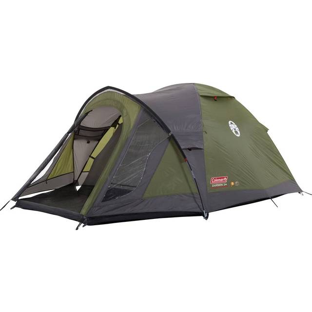 Coleman Darwin 3+ tält, 3 personer, 3 man tält, iglootält, festival tält, lätt kupoltält med markis, vattentät WS 3000 mm