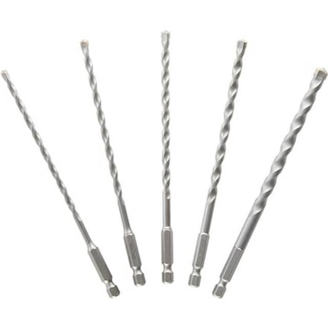 DeWalt 5 Piece Hex Shank Impact Rated Multi Material Drill Bit Set