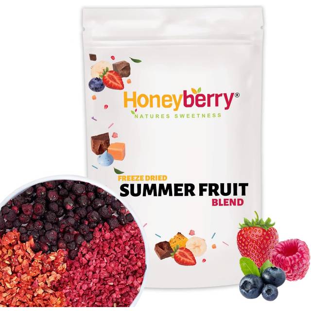 Freeze dried summer fruit mix 100g - raspberry strawberry blueberry 100% natural