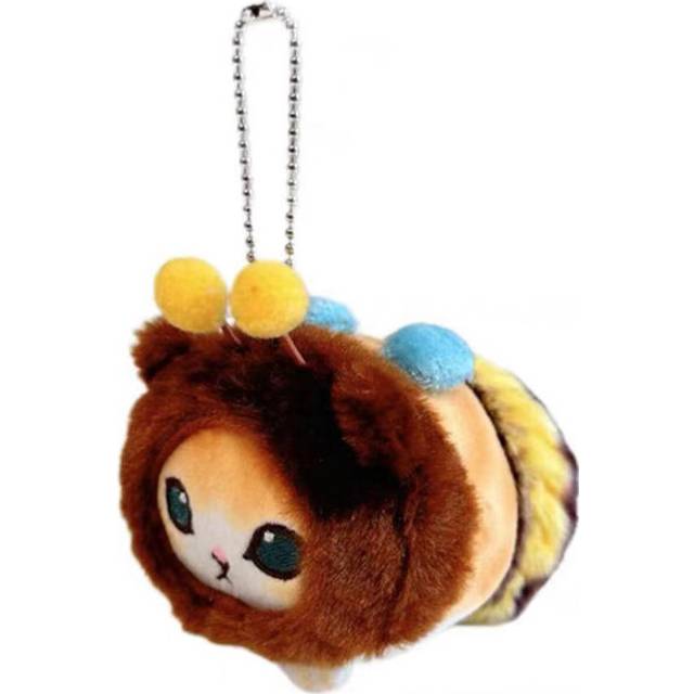 (Brown Bee) Soft Ultra Bee Cat Plushie Adorable Japanese Style Stuffed Animal Gift