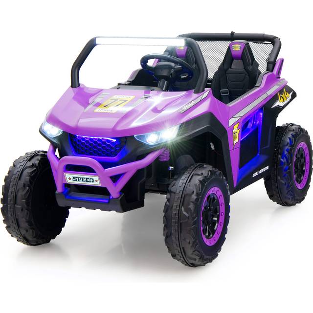 12V Battery Powered Electric Car 2-Seater Kids Ride on UTV-Purple