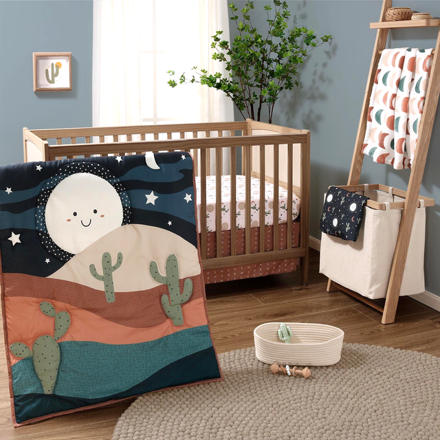 The Peanutshell 5 Piece Baby Crib Bedding Set for Boys & Girls - Newborn  Infant & Toddler Nursery Bed Set Decor with Fitted Crib Sheets  Blanket  Dus