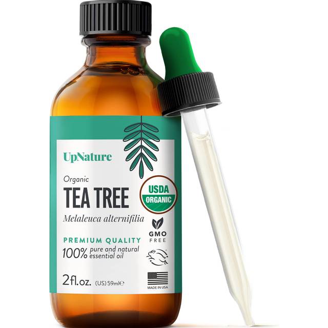 USDA Certified Organic Tea Tree Essential Oil 2oz - 100% Natural & Pure Tea Tree Oil for Skin Care  Hair Growth Serum & Healthy Toenail - Premium Qual