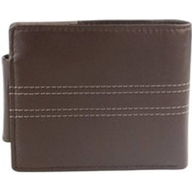 (One Size, Brown/Taupe) Eastern Counties Leather Scott Contrast Panel Leather Wallet