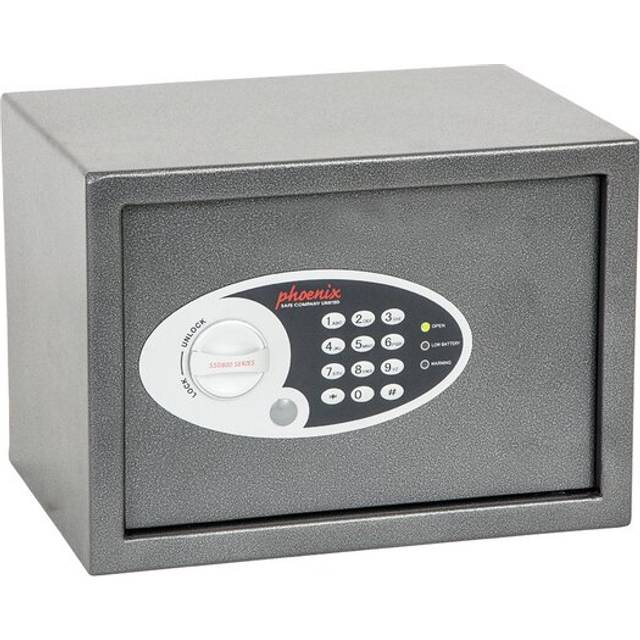 Home and Office Safe - Grey (25 cm H x 35 cm W x 25 cm D)
