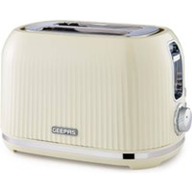 2-Slice Cream Fluted Bread Toaster With 7 Browning Controls