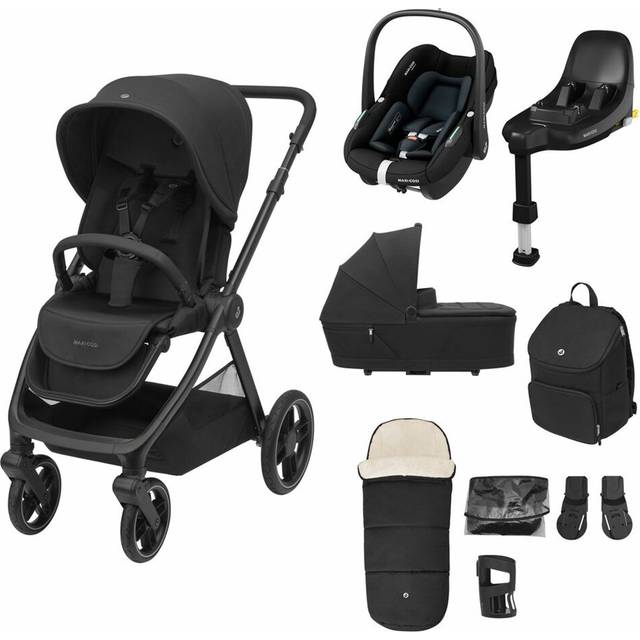 Maxi Cosi Oxford Select Travel System Bundle with Pebble S & ISOFIX Base - Twillic Black