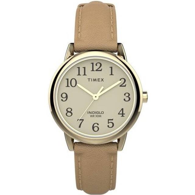 Timex ladies easy reader 30mm leather strap watch tw2u96200
