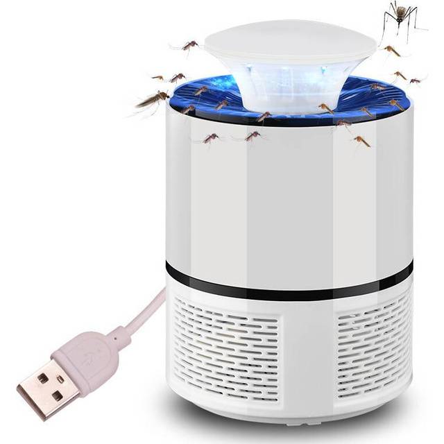(White) Mosquito Electric Fly Insect Killer Bug Zapper Trap Lamp Outdoor Indoor Light