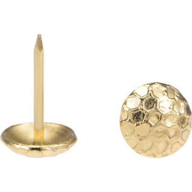 Upholstery Nails Tacks 7/16-inch Head Dia Round Thumb Push Pins Gold Tone 20 Pcs