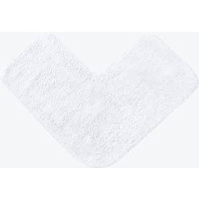Corner Shower Mat 100% Cotton - White - One Size