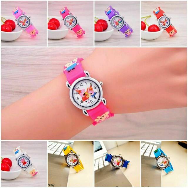 Peppa pig children's cartoon party wrist watch for girl kids boy birthday gift