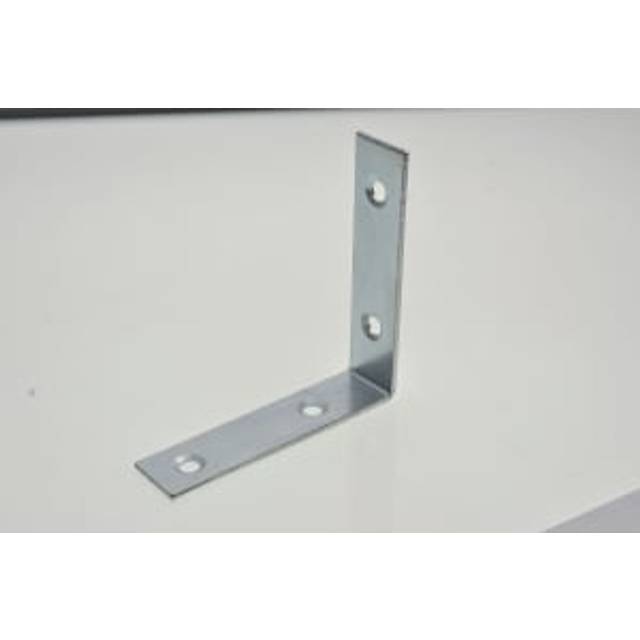 Wickes 63mm Zinc Angle Bracket - Pack of 4 - Zinc Plated
