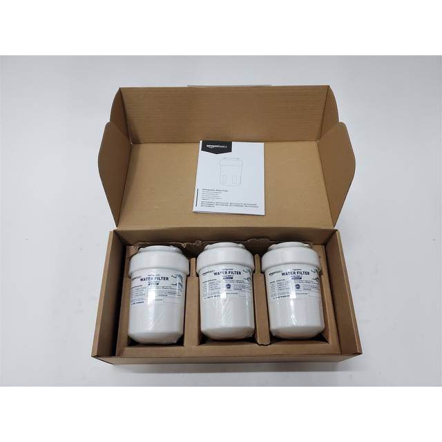 Amazon Basics Replacement Water Filter Cartridge Compatible with GE MWF Refrigerator  Pack of 3  Standard Filtration