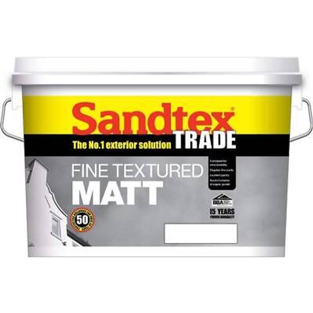 Sandtex Trade - Fine Textured Matt Brilliant White 10L