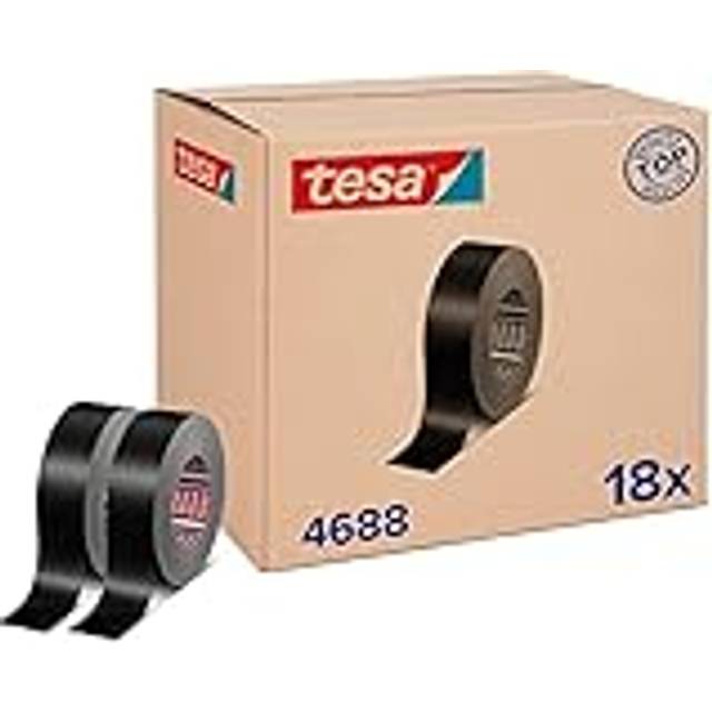 tesa tesaband 4688 Standard 04688-00000-00 Tygtejp Svart (L x B) 50 m x 50 mm 18 st