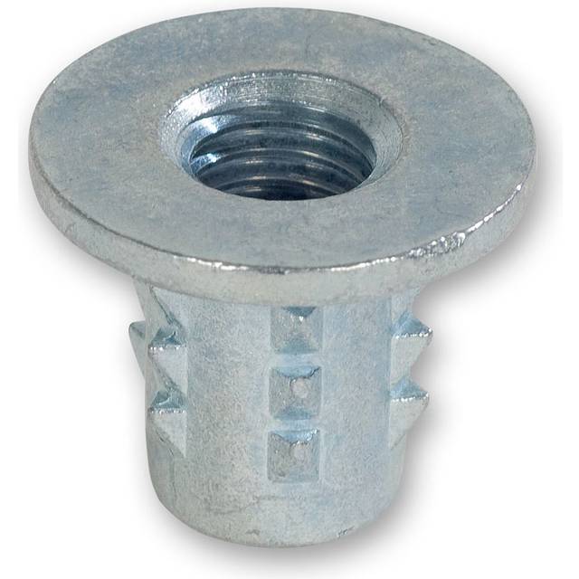 Ujk threaded metal inserts for wood - m8 (pkt 10)