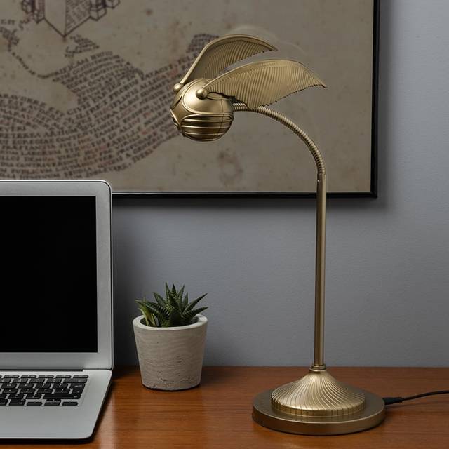 Paladone Golden Snitch ledad skrivbord – officiell Harry Potter-licensierad lampa för sängbordsläsning, flexibel hals, present för hem och kontor