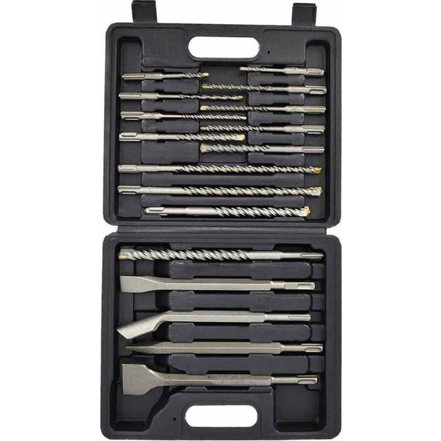 Sats med borr- och mejslar AWTools AW42917; SDS-Plus; 17 st.