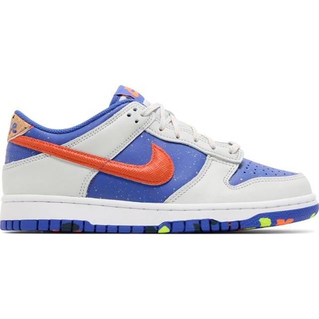 (GS) Nike Dunk Low 'Paint Splatter' HJ9233-025 - Photon Dust/Astronomy Blue/Volt - 5.5Y
